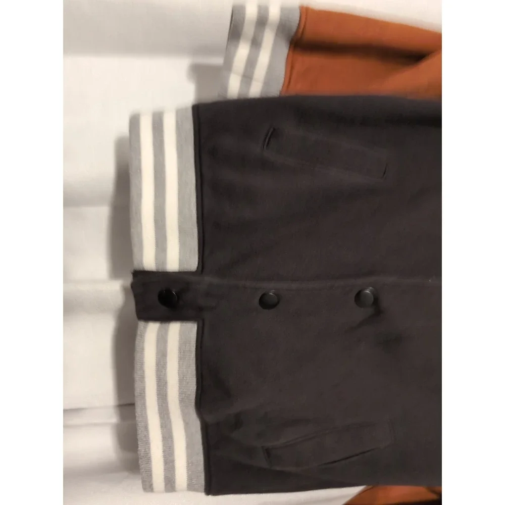 H&M Boys Snap Front Jacket‎ Size 6x/7 Brown And Black
